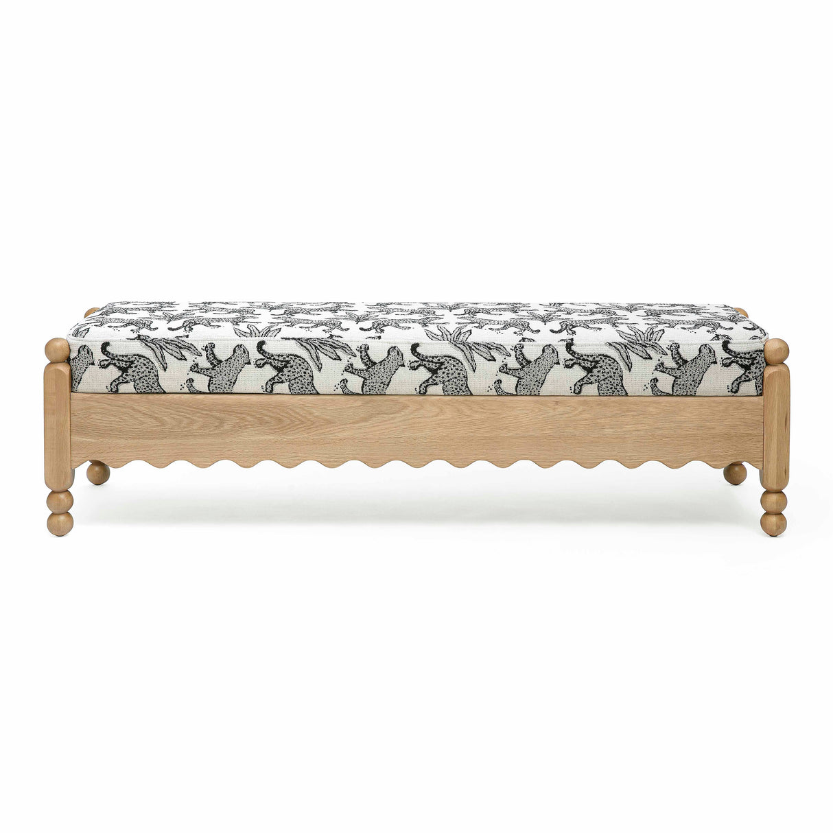 Thelma 56" Leopard Jacquard Bench
