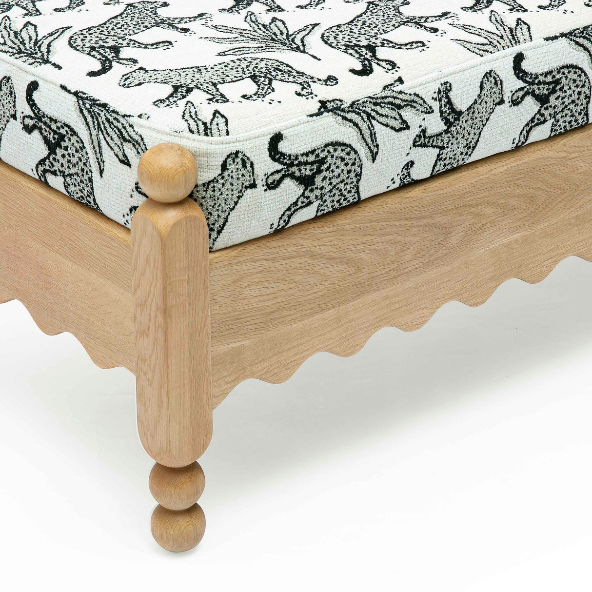 Thelma 56" Leopard Jacquard Bench