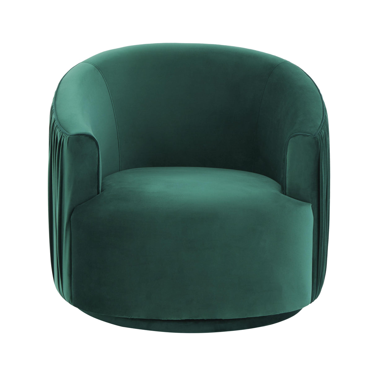 London Pleated Velvet Swivel Chair