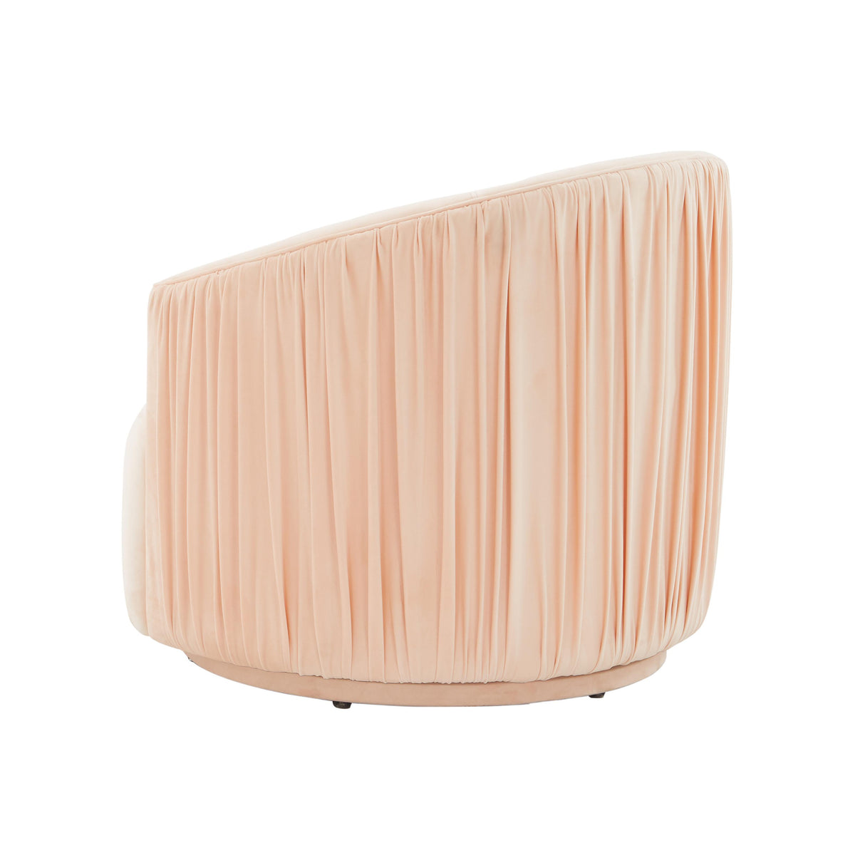 London Pleated Velvet Swivel Chair