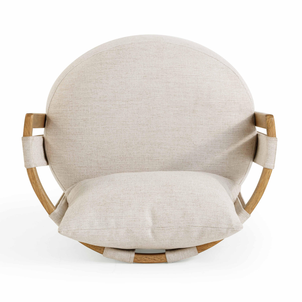 Paolo Cream Textured Weave Swivel Chair