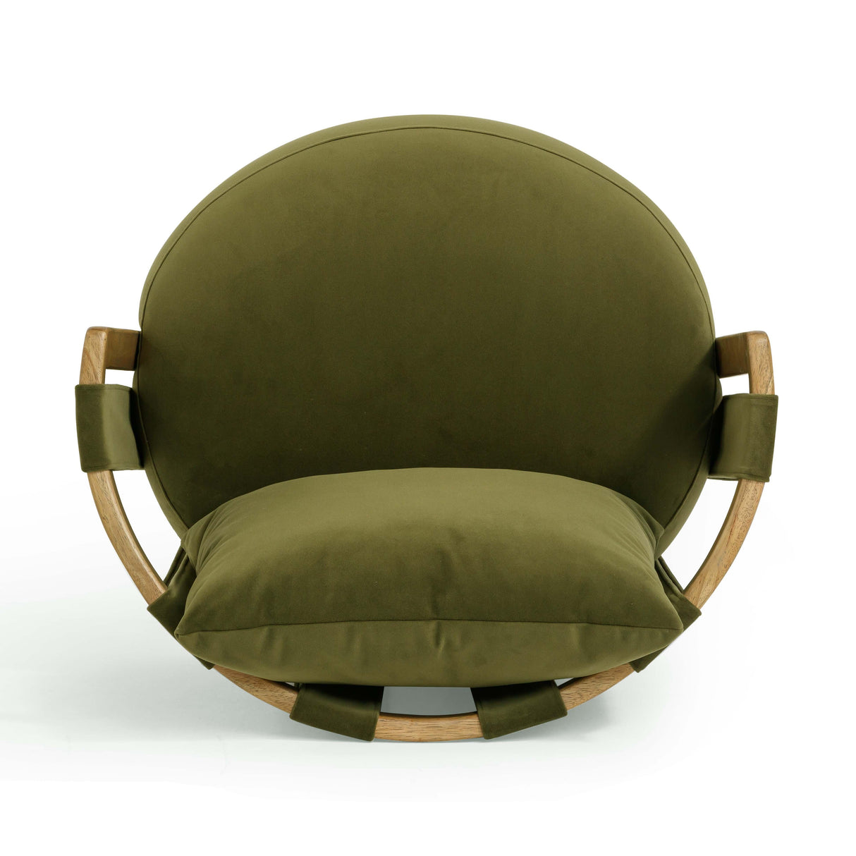 Paolo Upcycled Fabric Swivel Chair