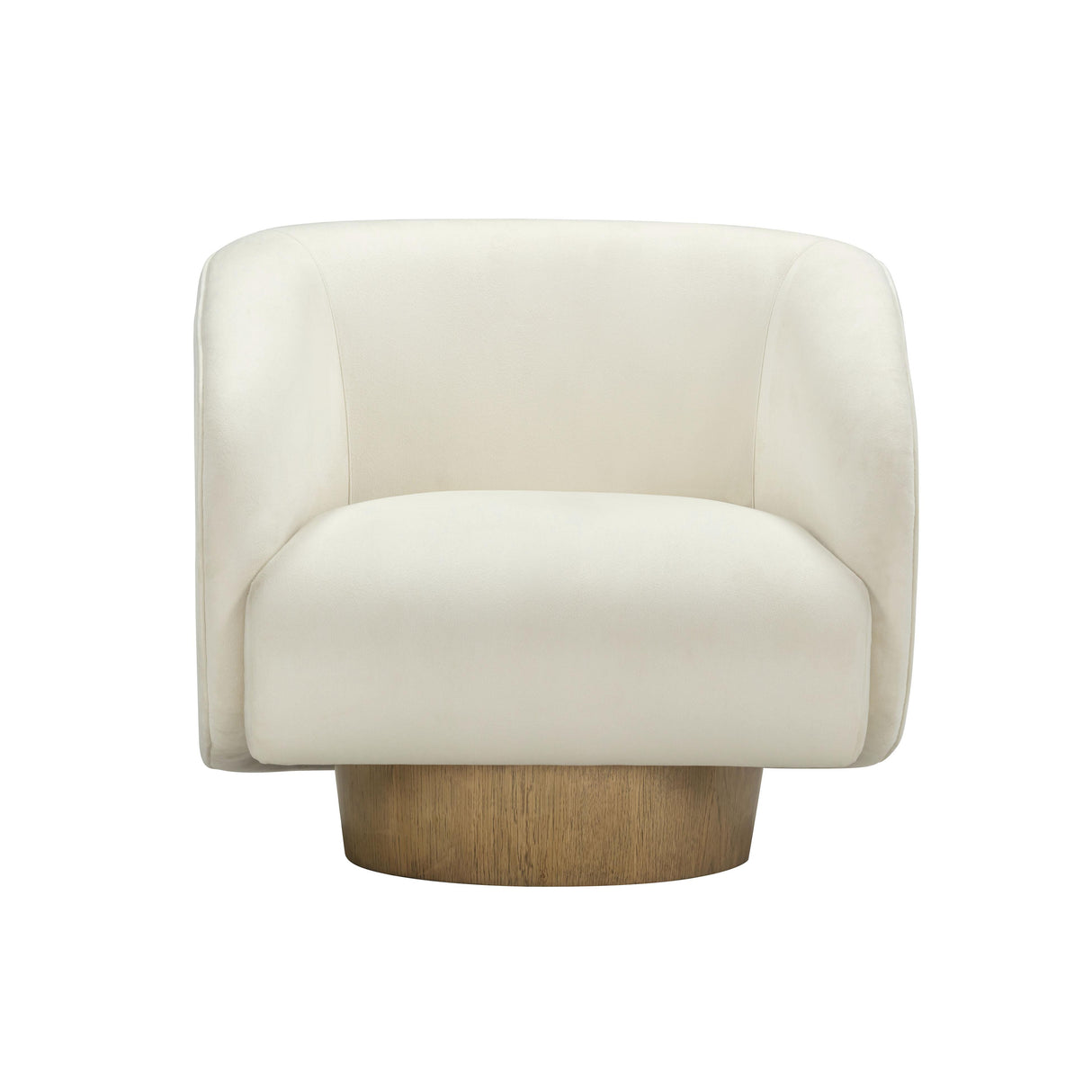 Presley Cream Velvet Swivel Accent Chair