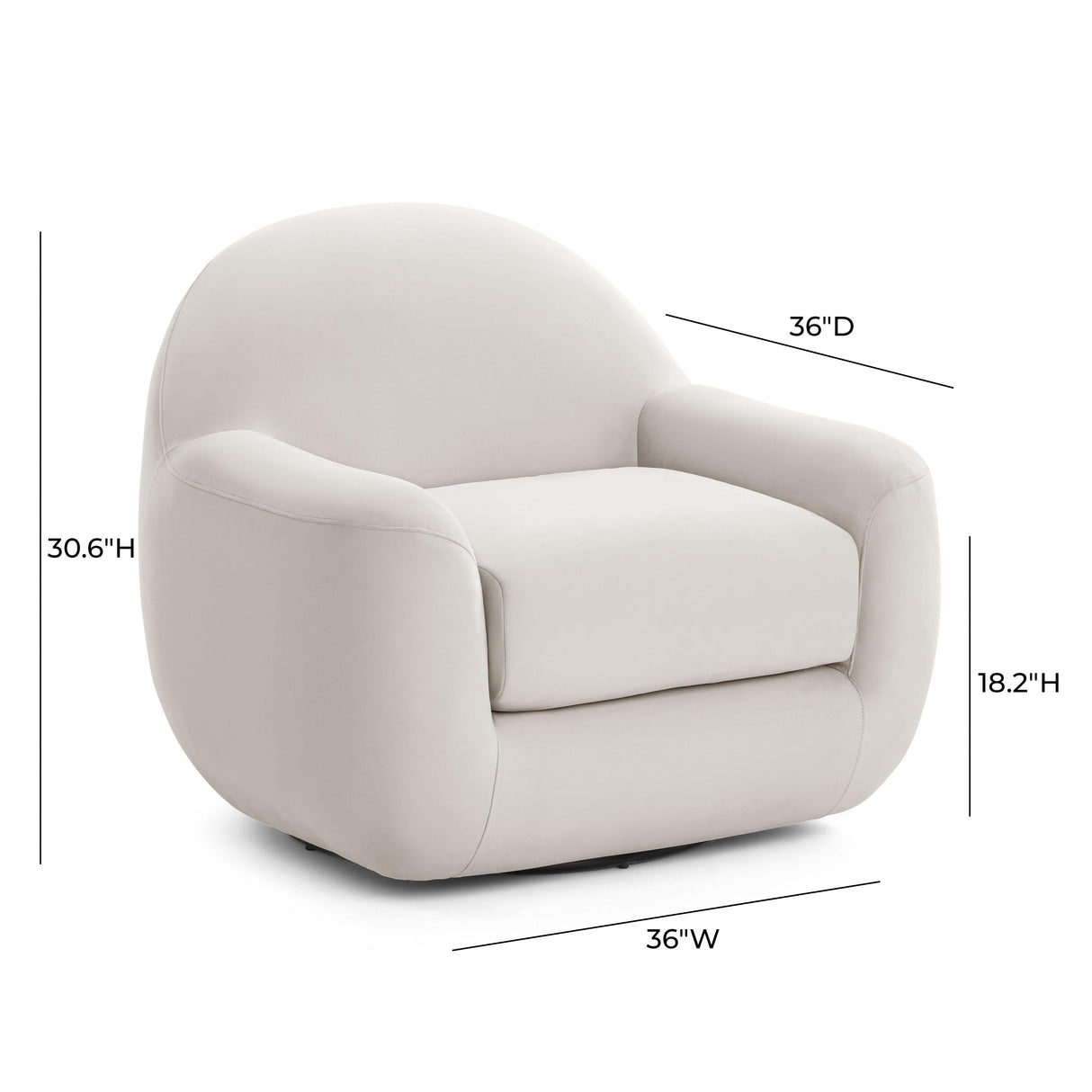 Tiago Velvet Swivel Chair
