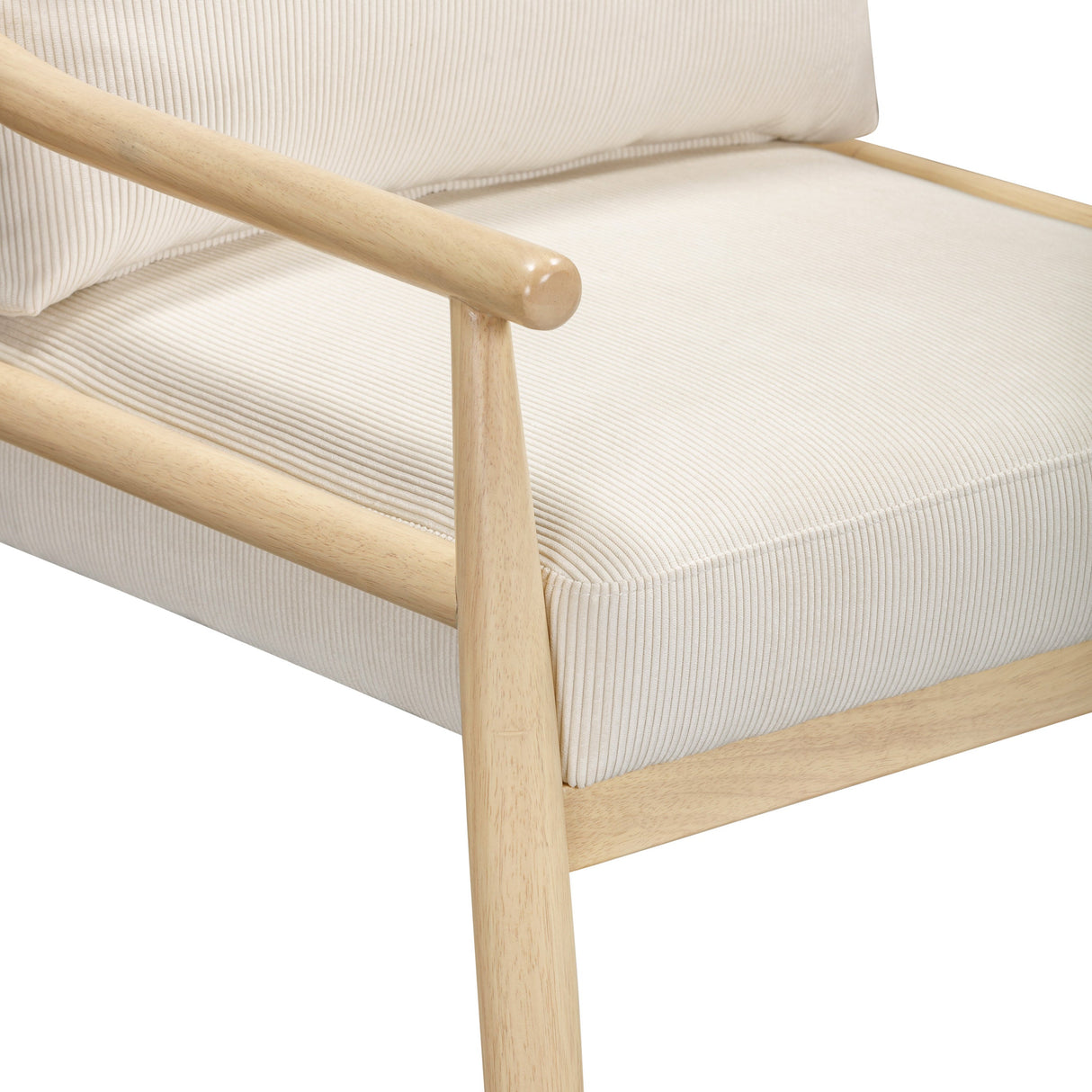 Dixie Cream Performance Corduroy Accent Chair