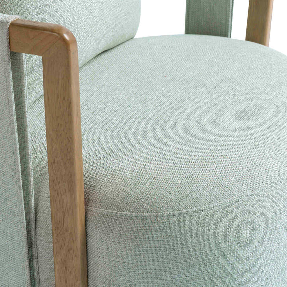 Paolo Cream Textured Weave Swivel Chair