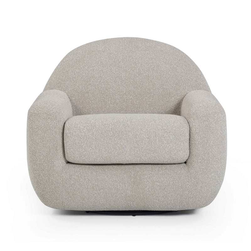Tiago Warm Grey Boucle Swivel Chair