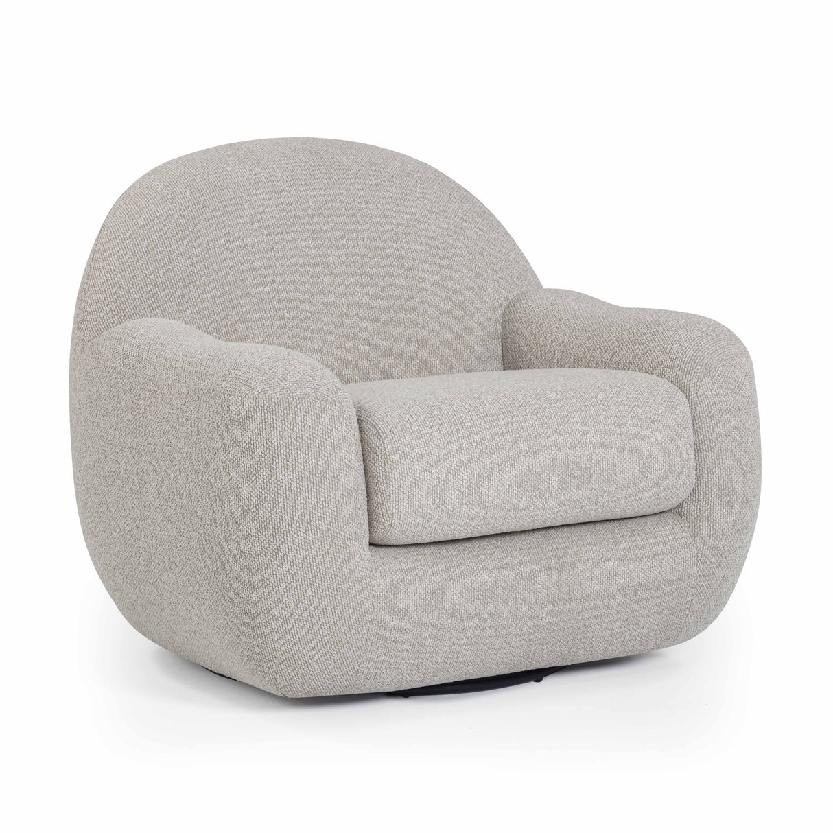 Tiago Warm Grey Boucle Swivel Chair