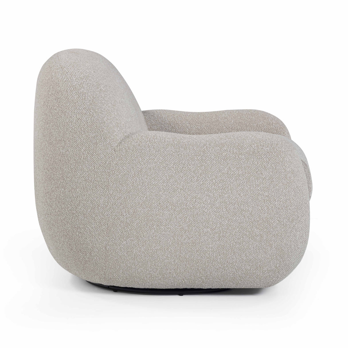 Tiago Warm Grey Boucle Swivel Chair
