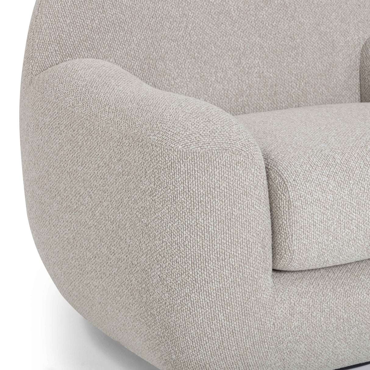 Tiago Warm Grey Boucle Swivel Chair