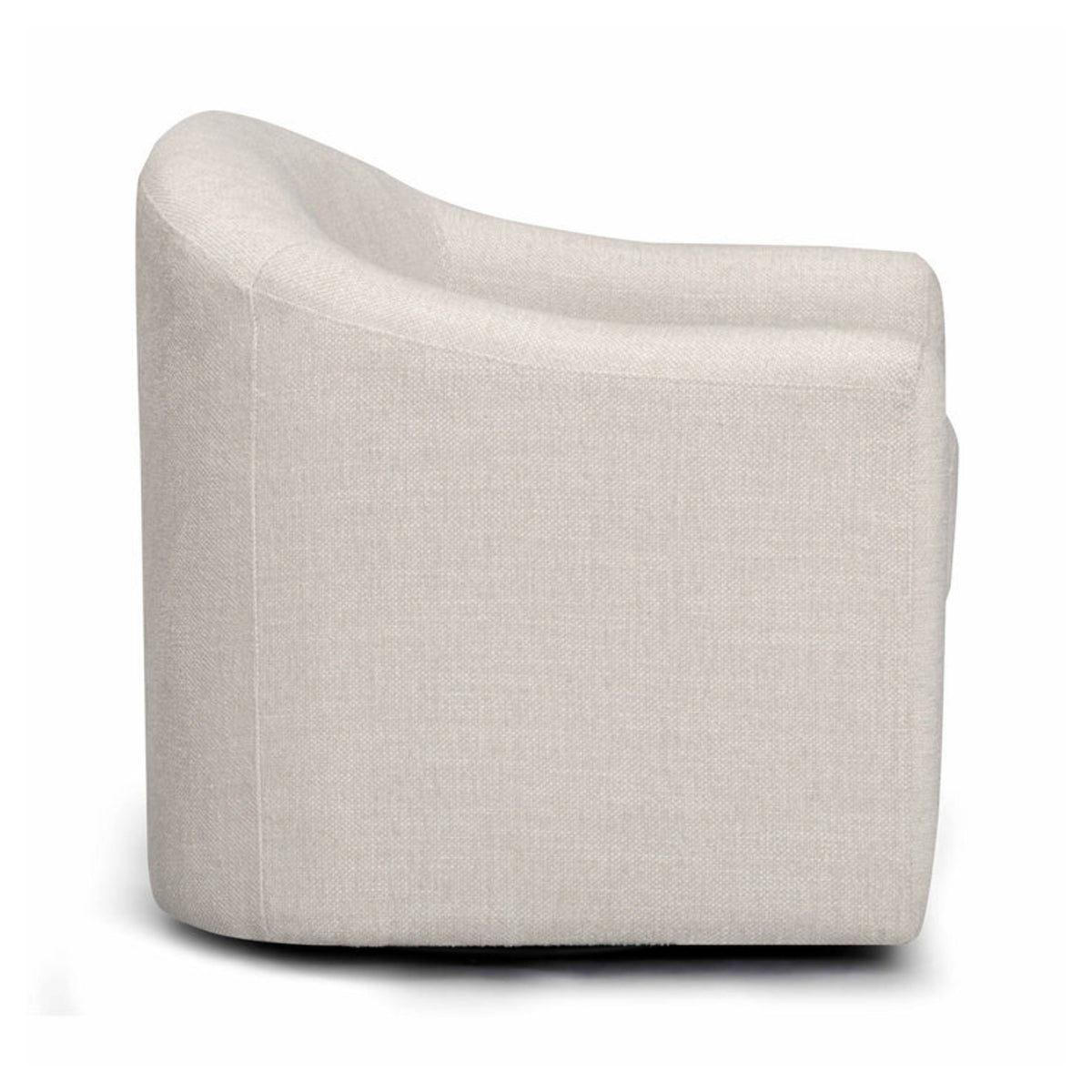 Thao Contract-Grade Basketweave Fabric Swivel Accent Chair - View 4