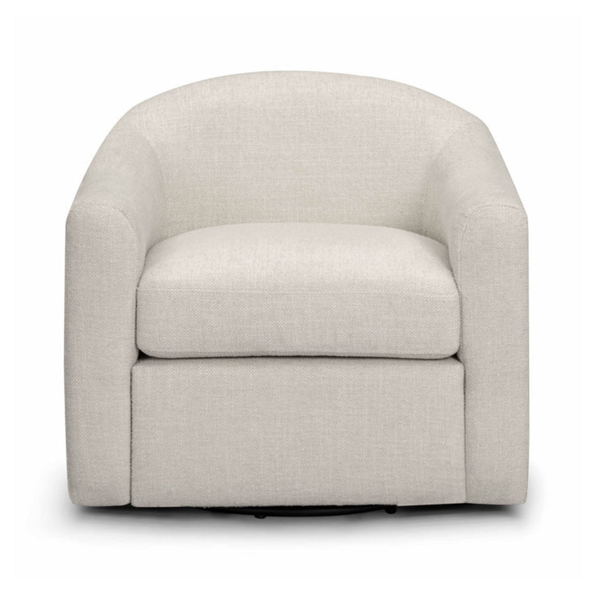 Thao Contract-Grade Basketweave Fabric Swivel Accent Chair - View 3