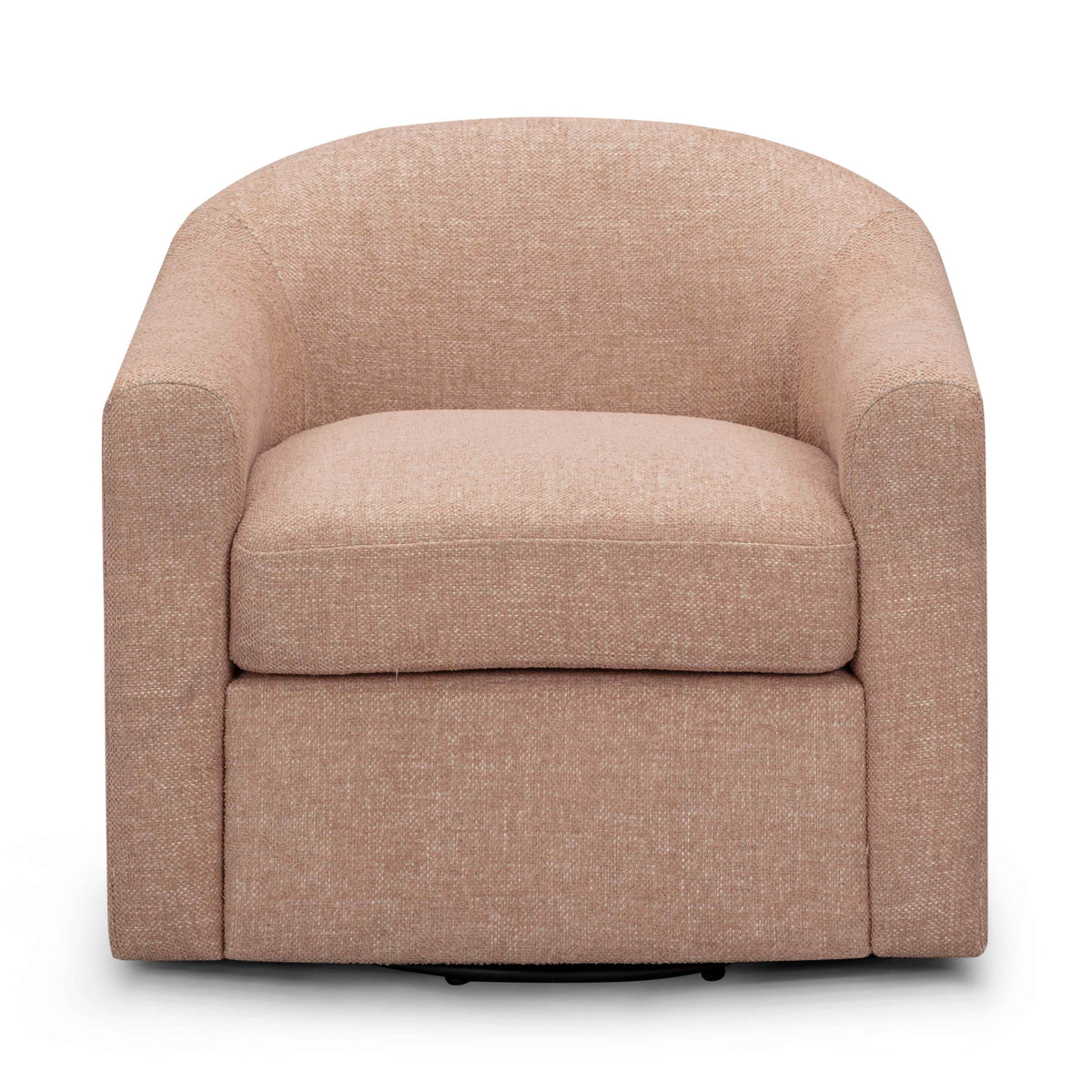 Thao Contract-Grade Basketweave Fabric Swivel Accent Chair - View 10