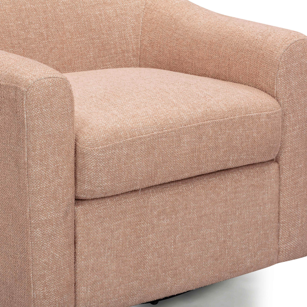 Thao Contract-Grade Basketweave Fabric Swivel Accent Chair - View 13
