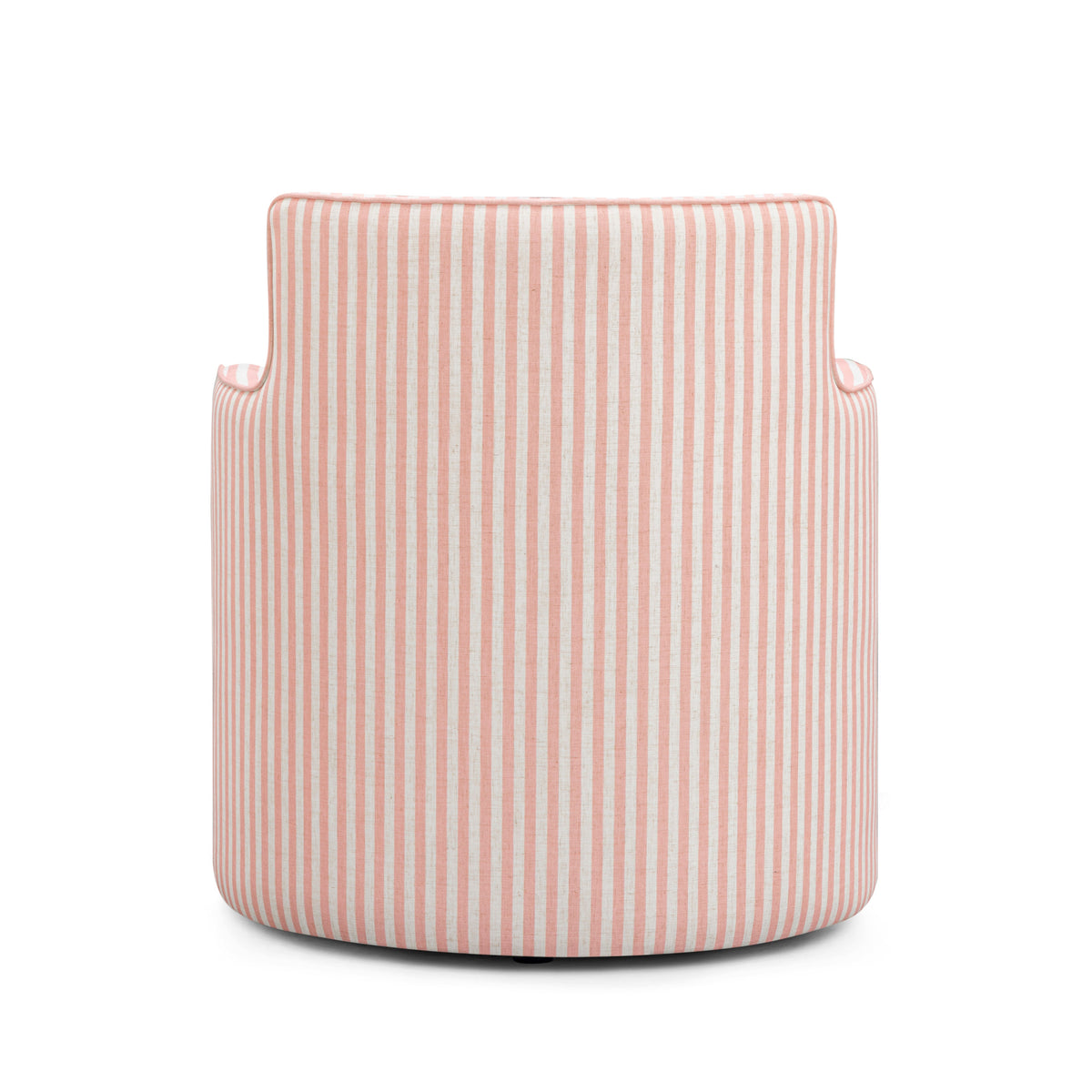 Passe Striped Linen Swivel Accent Chair - View 13