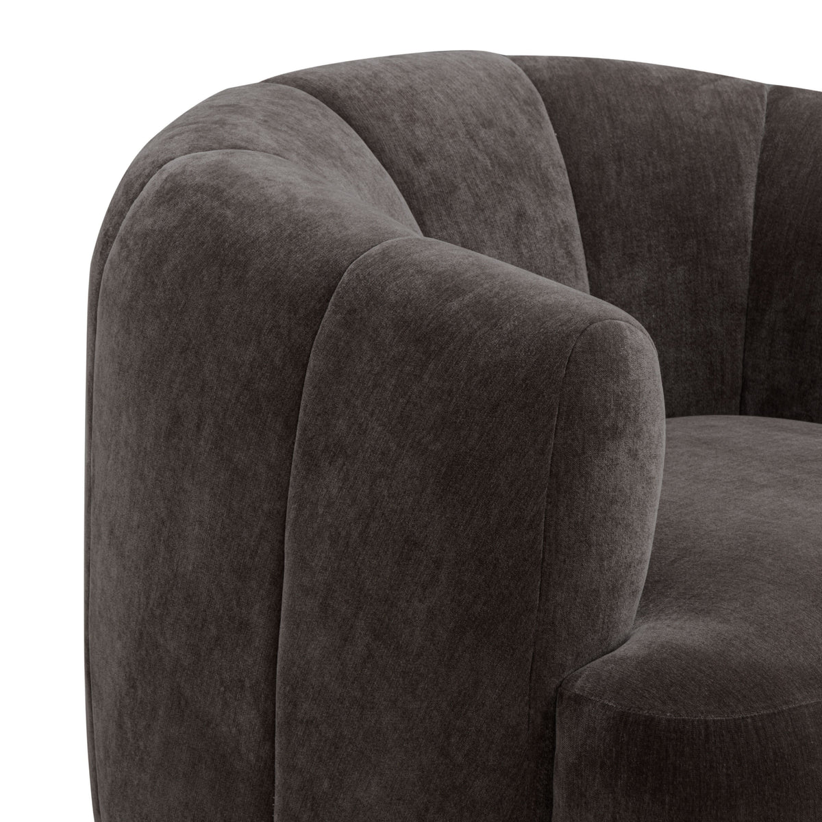 Jasmine Upcycled Contract-Grade Basketweave Fabric Swivel Accent Chair - View 12