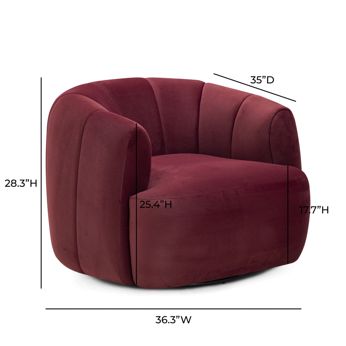 Jasmine Performance Velvet Swivel Accent Chair - View 7
