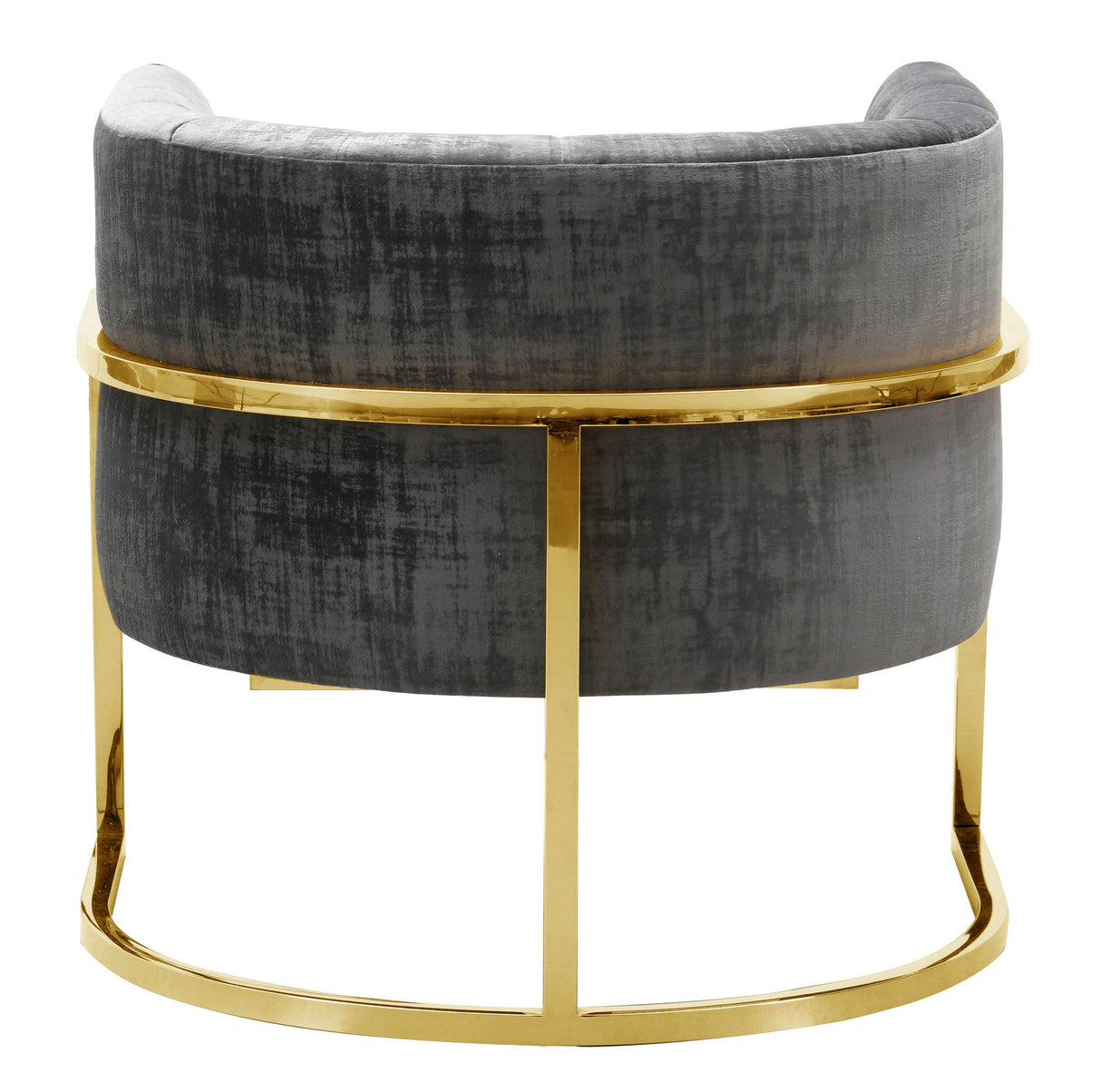 Magnolia Velvet Accent Chair with Gold Base
