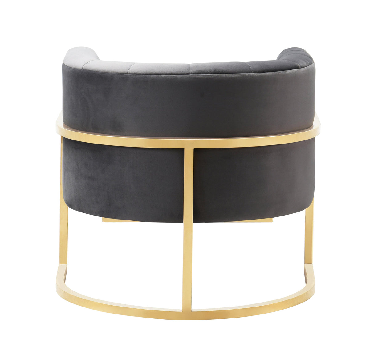 Magnolia Velvet Accent Chair with Gold Base
