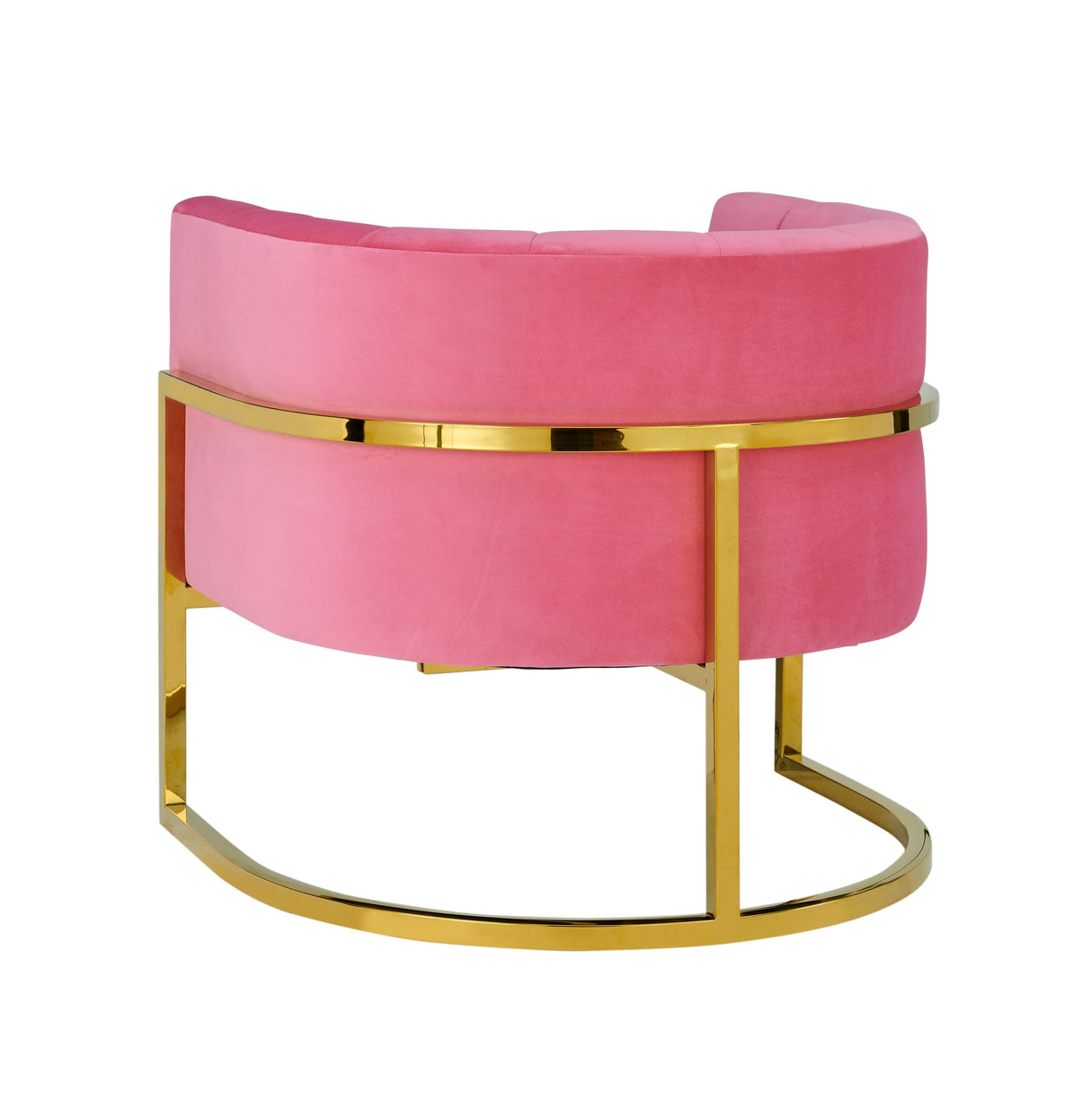 Magnolia Velvet Accent Chair with Gold Base