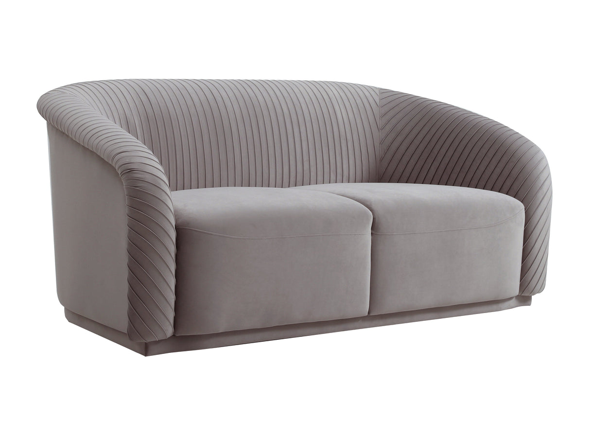Yara 70" Pleated Velvet Loveseat