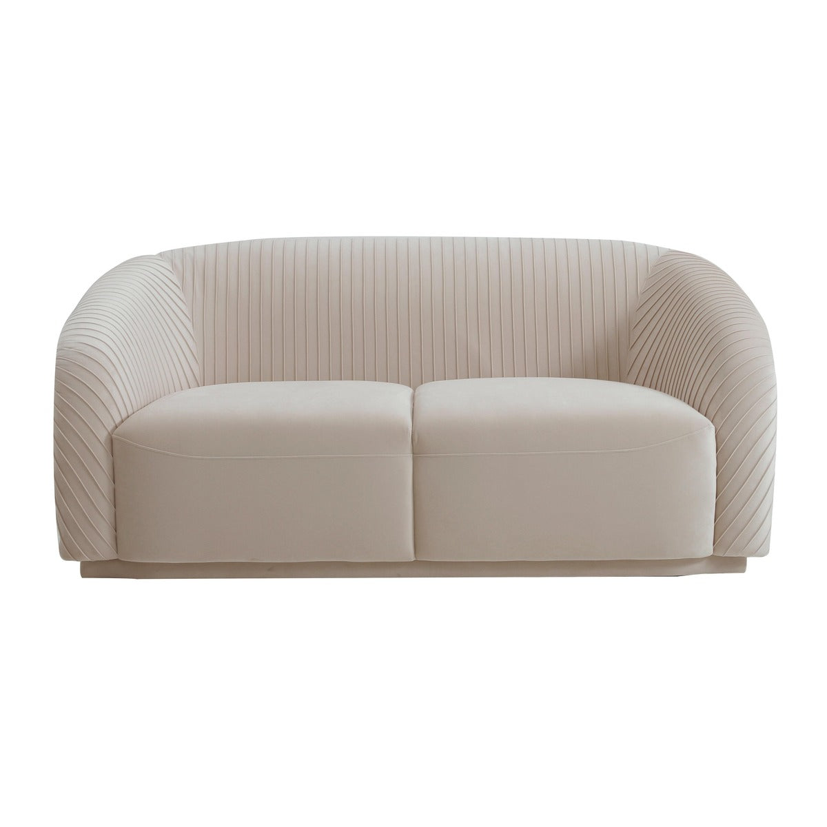 Yara 70" Pleated Velvet Loveseat