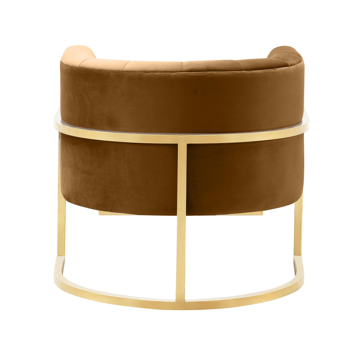 Magnolia Velvet Accent Chair with Gold Base