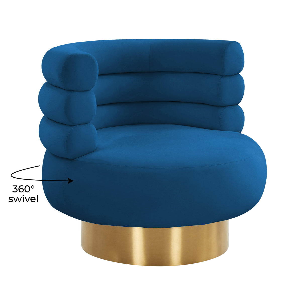 Naomi Velvet Swivel Chair