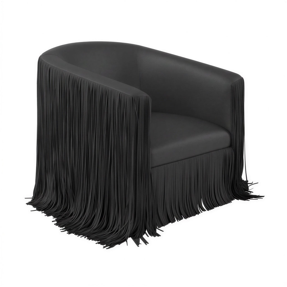 Shag Me Performance Vegan Leather Swivel Accent Chair - View 21