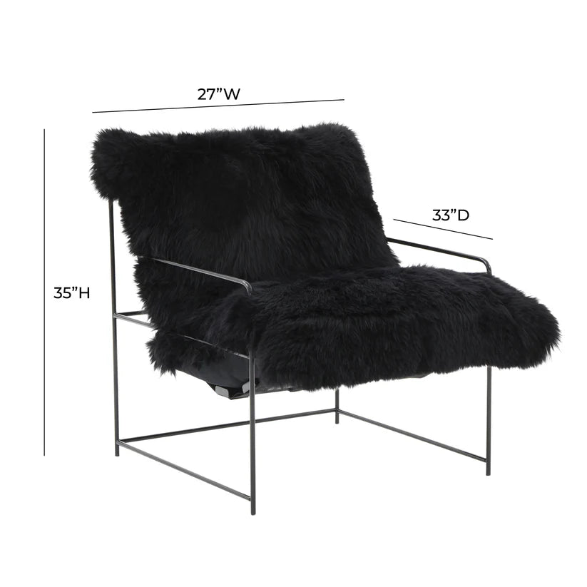 Kimi Natural Genuine Sheepskin Chair