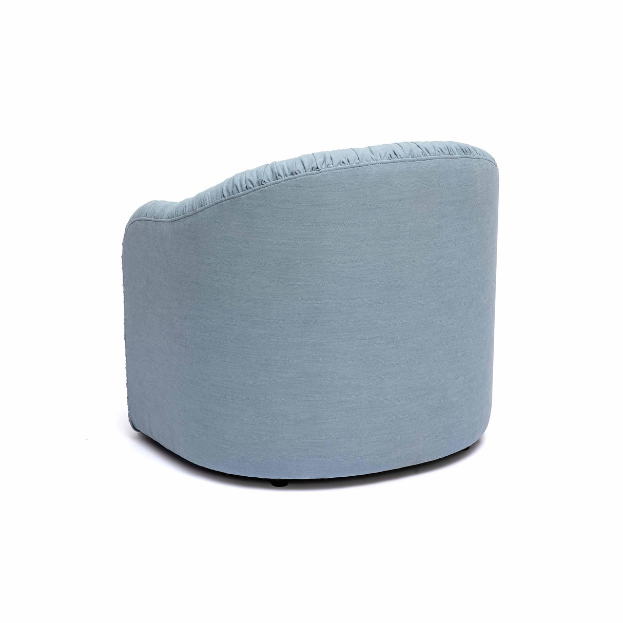 Pamela Faded Blue Recycled Fabric Tassel Lounge Chair