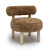 Carmel Natural Vegan Shearling Accent Chair