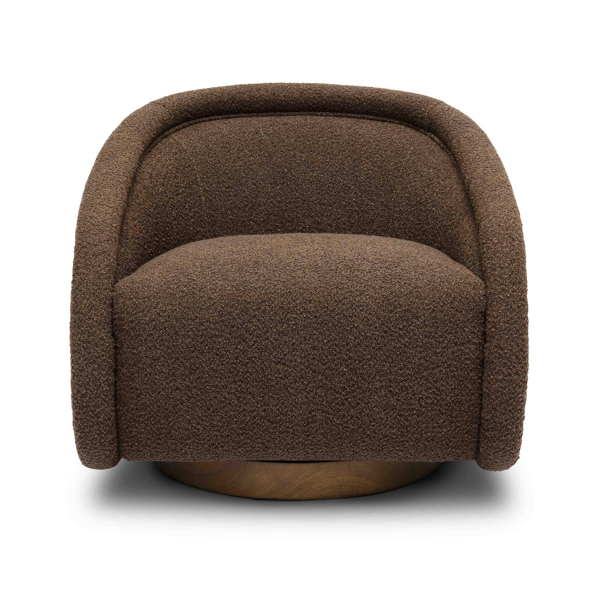 Rory Chocolate Brown Boucle Swivel Chair