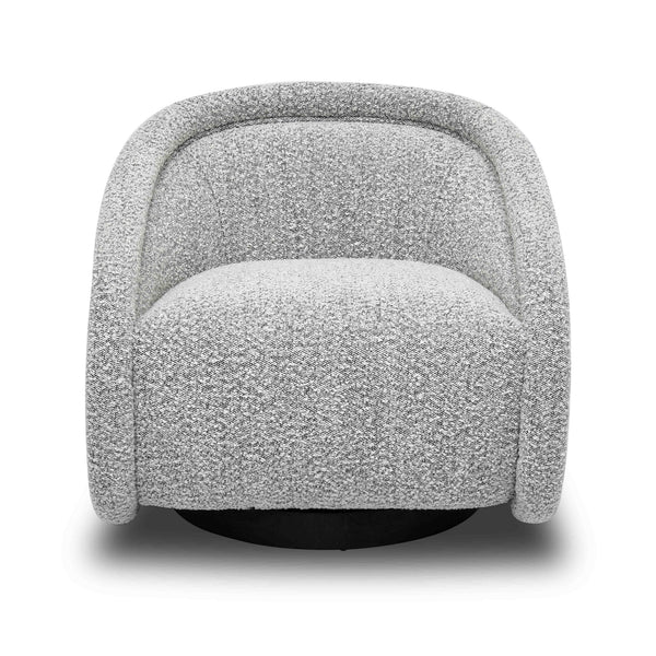 Rory Chocolate Brown Boucle Swivel Chair