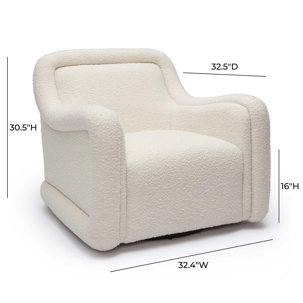 Charli Boucle Swivel Chair