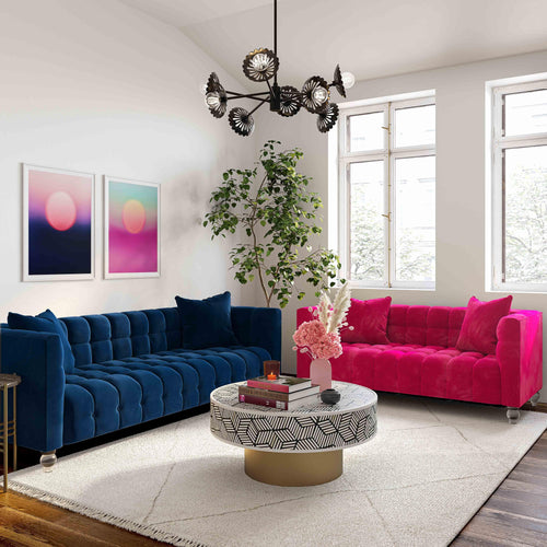 Bea 90.6" Velvet Tufted Sofa