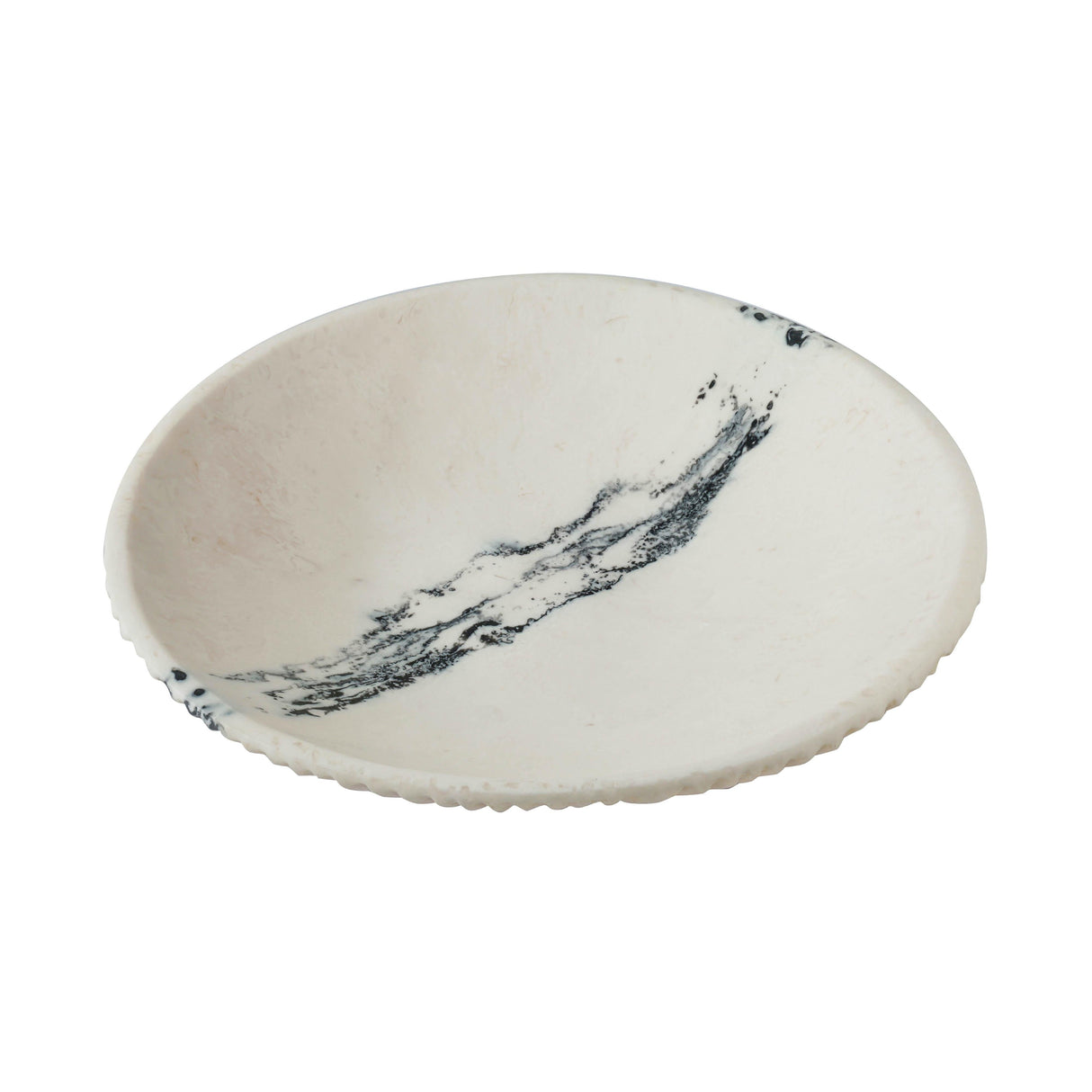 Ikani Black & White Resin Serving Plate