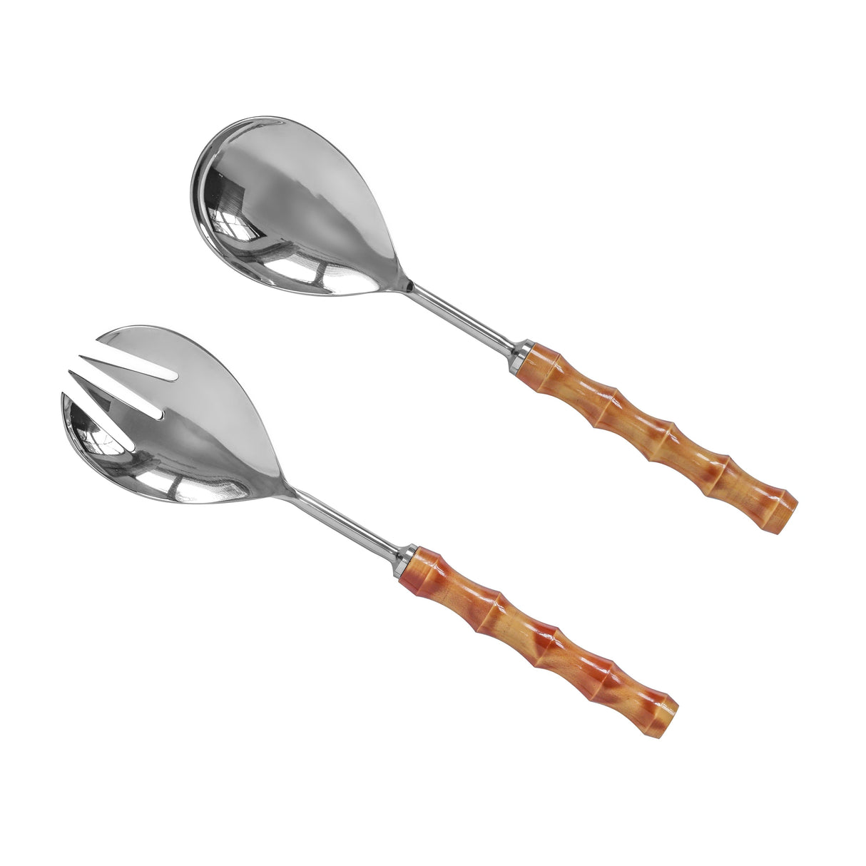 Bamboozled Stainless Steel Salad Serving Spoons - Set of 2
