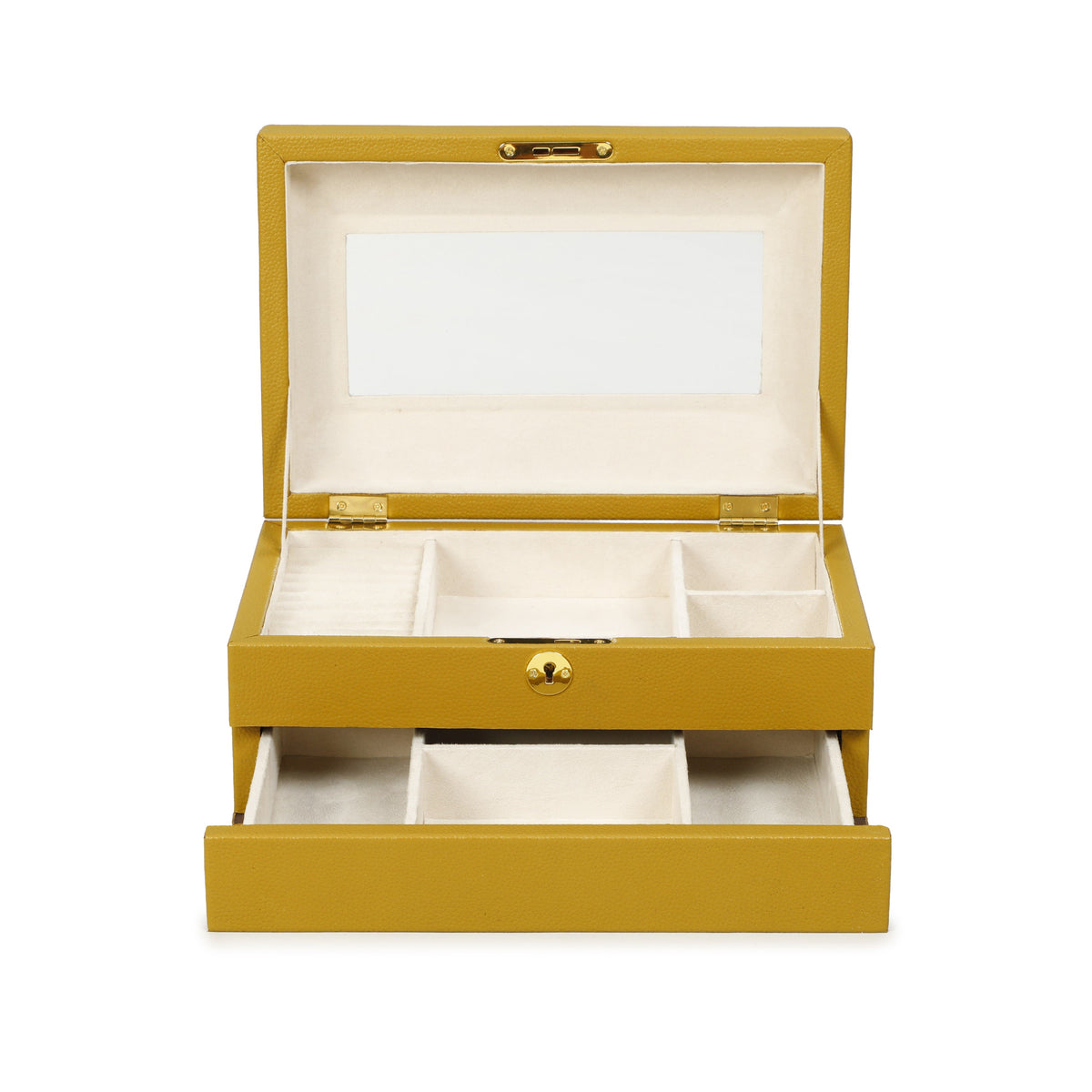 Knox Mustard Yellow Vegan Leather Contract-Grade Jewelry Box - View 5