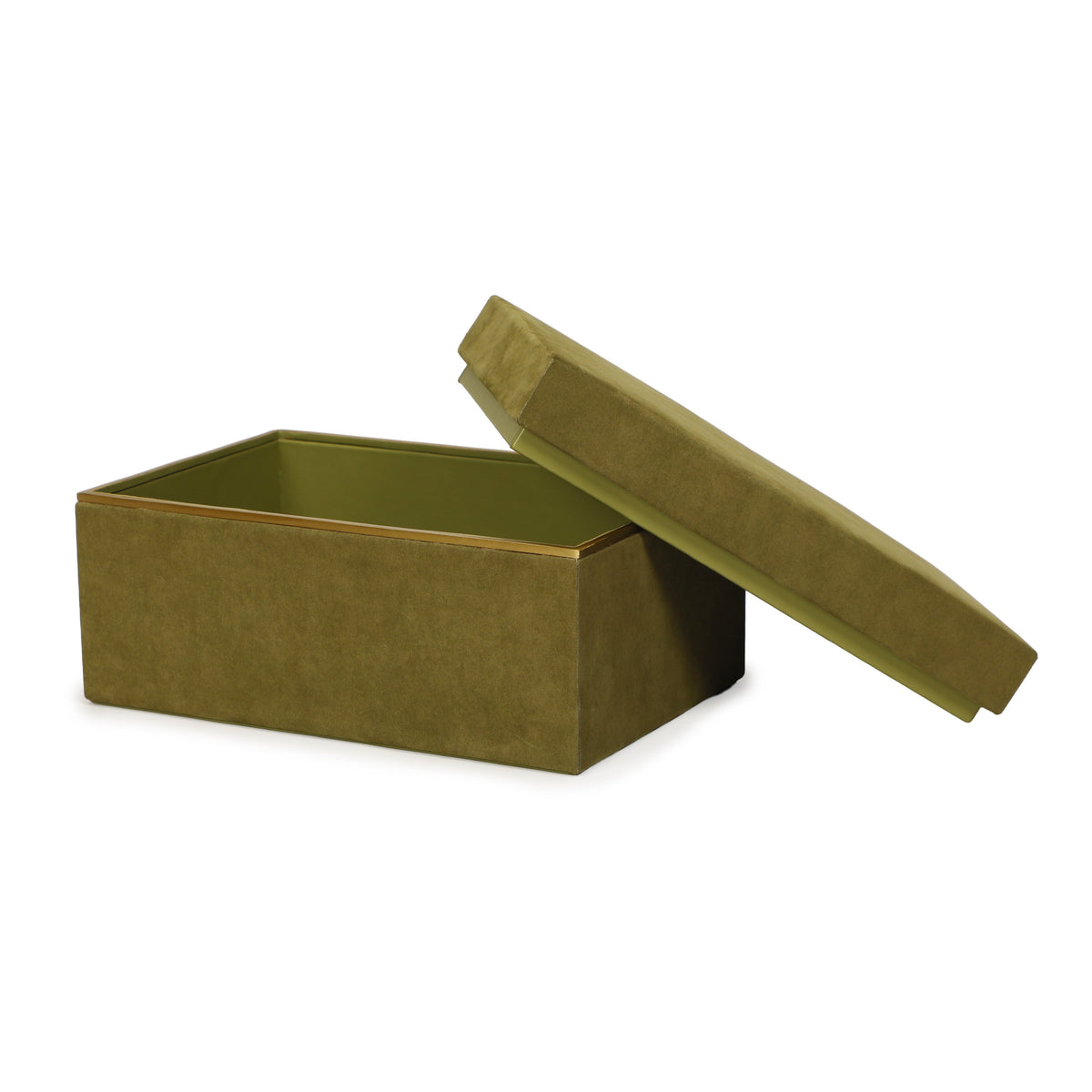 Pisa Green Vegan Suede Contract-Grade Storage Box - View 9
