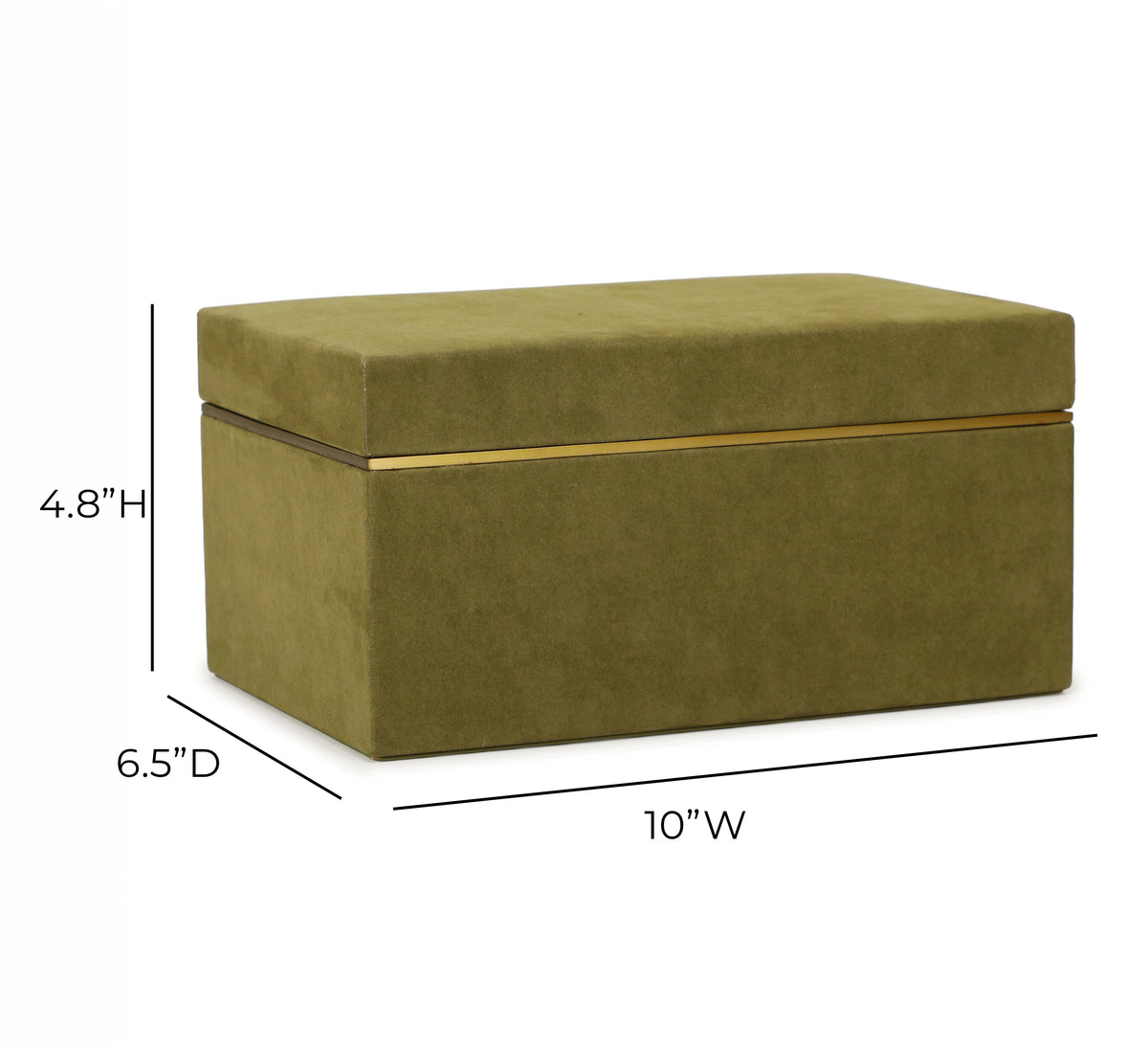 Pisa Green Vegan Suede Contract-Grade Storage Box - View 10