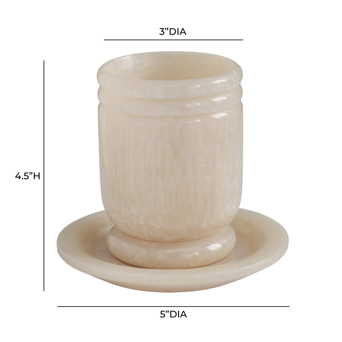 Channeled Swirl Resin Kiddush Cup - View 5