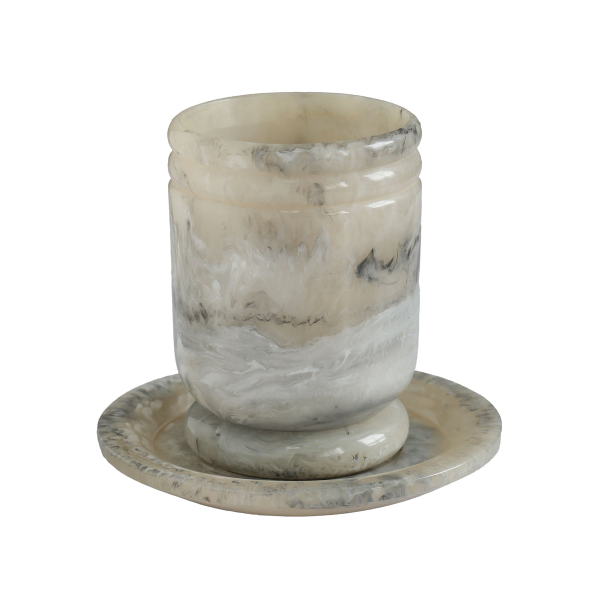 Channeled Swirl Resin Kiddush Cup - View 11