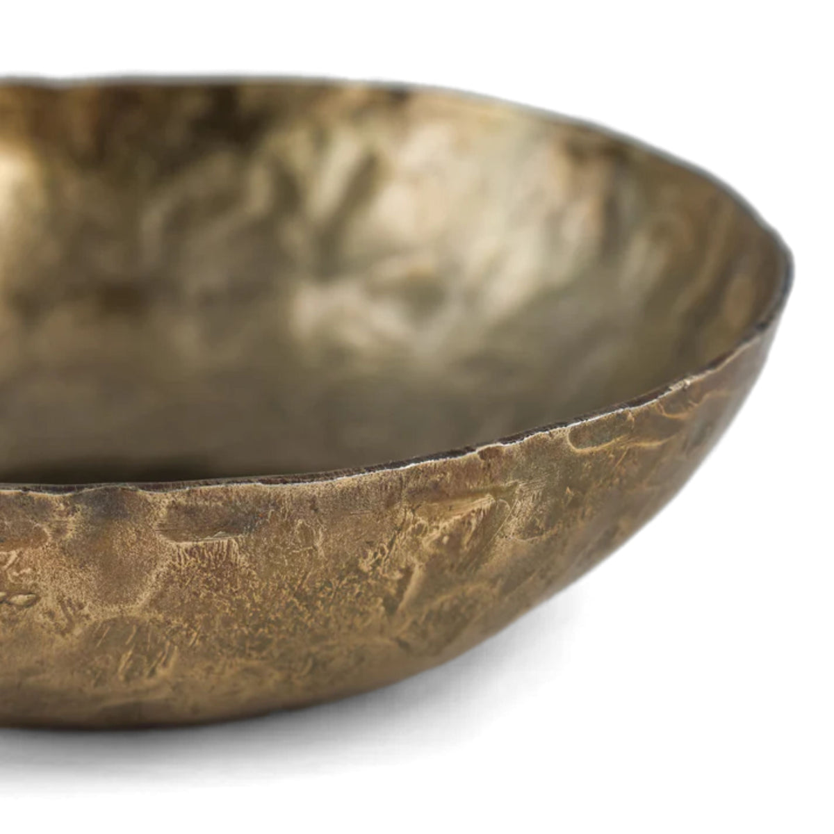 Shah Antique Brass Hammered Iron Catchall Round Bowls - Set of 3 - View 4