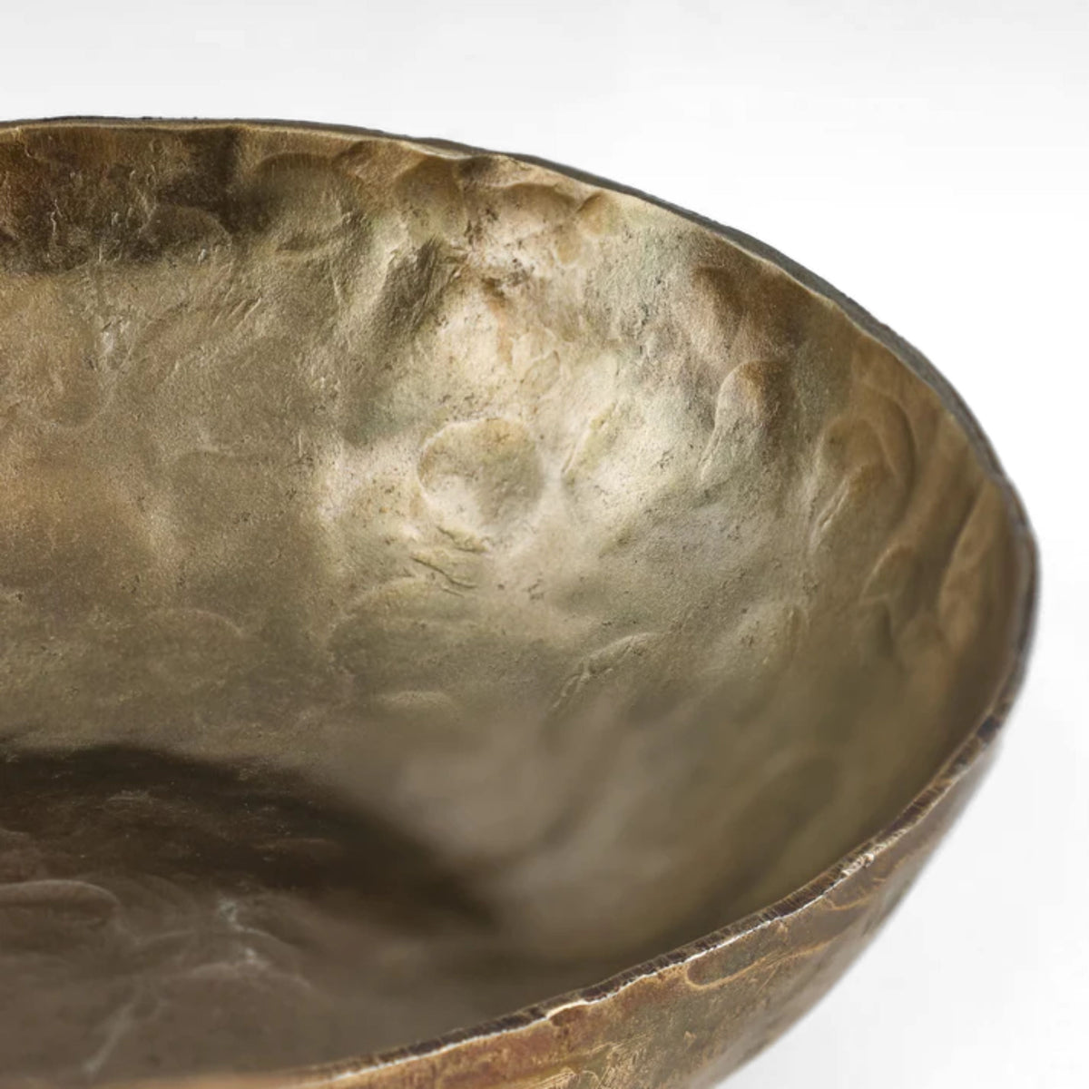 Shah Antique Brass Hammered Iron Catchall Round Bowls - Set of 3 - View 5
