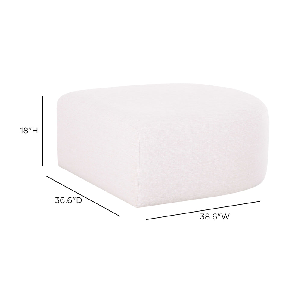 Gorge Performance Fabric Modular Ottoman - Modern Minimalist & Flexible Seating Footstool dimensions