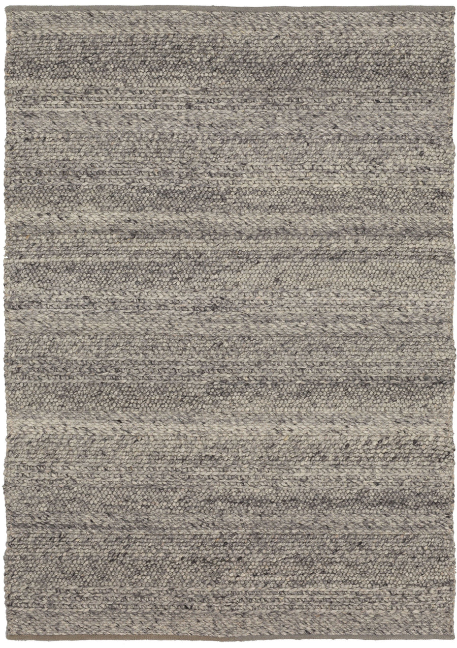 Karastan Tableau Umbra Grey Casual Area Rug - Hand Loomed Wool, Made in India