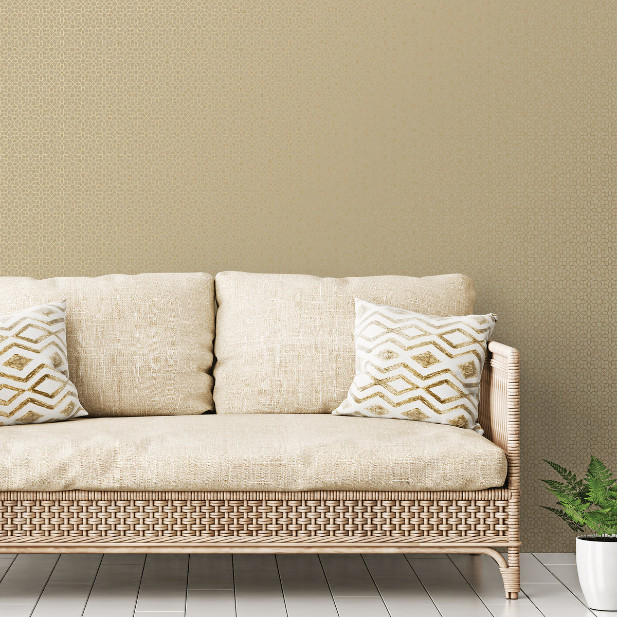 Galerie Metallic FX Metallic Star Geometric Wallpaper