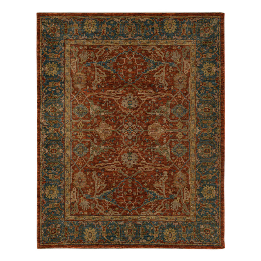 Karastan Shalimar Zara Cinnabar Traditional Area Rug - Machine Woven Polyester, Made in Turkey