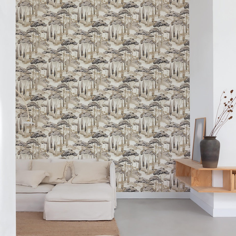 Galerie Arcadia Branched Leaves Motive Wallpaper